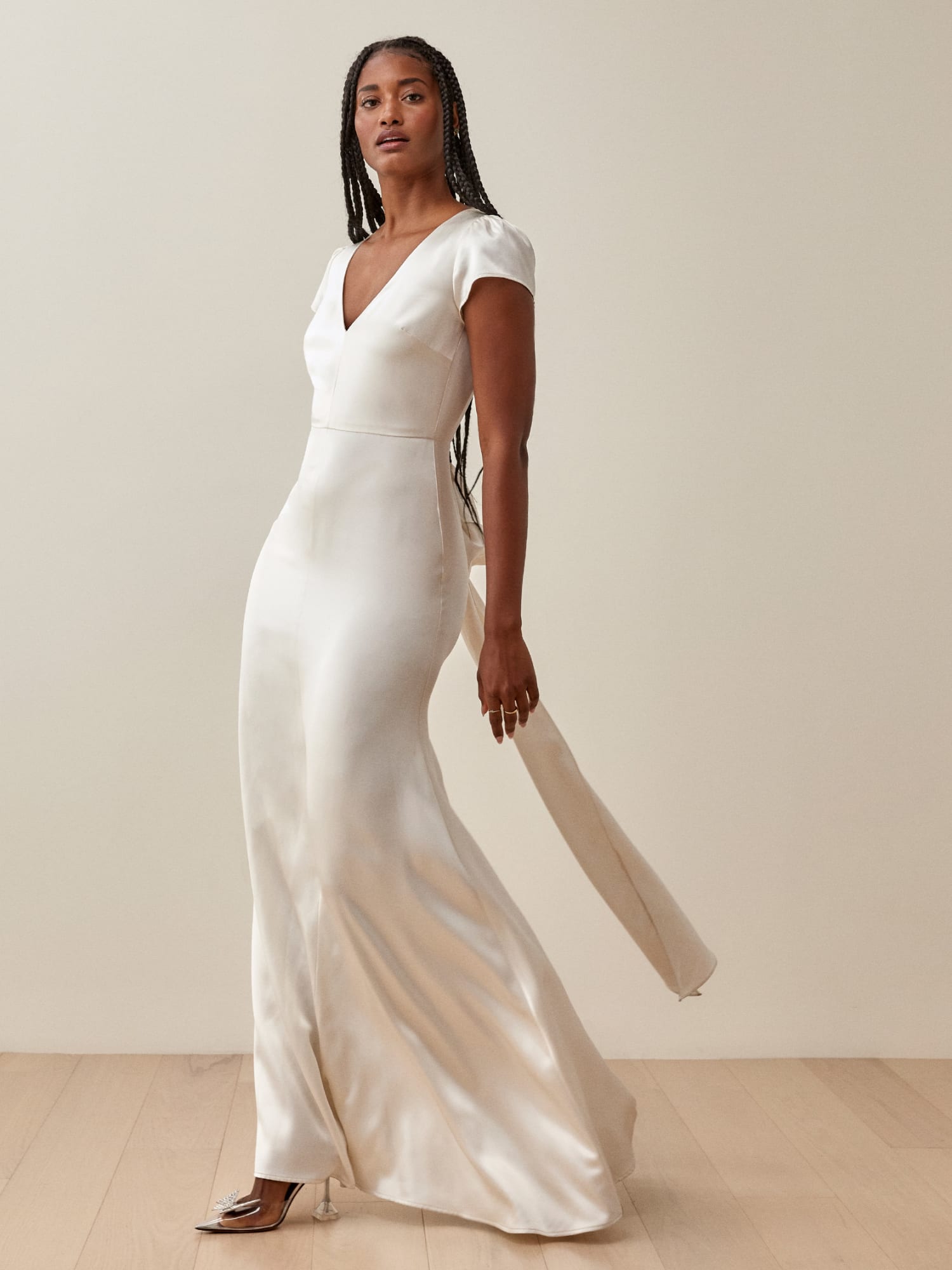 reformation white dress